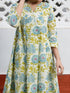 Off White Cotton Floral Regular Tunic